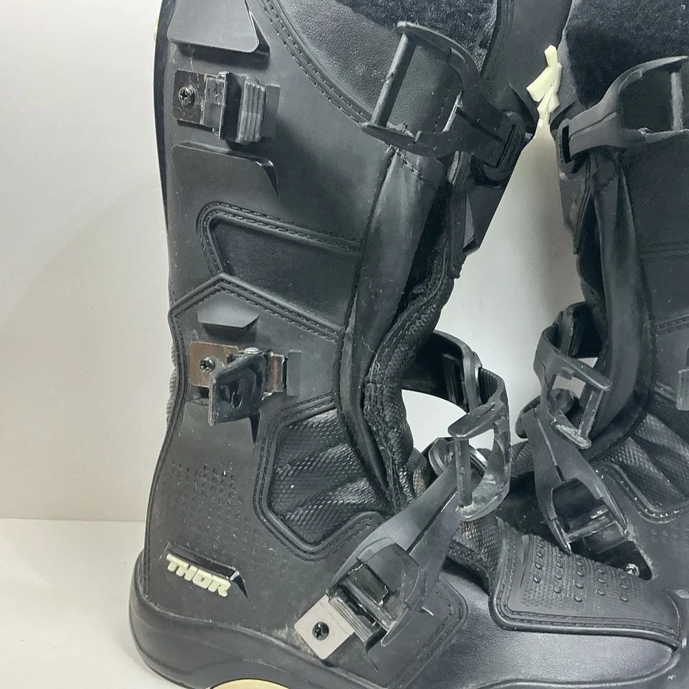Thor Blitz XR Youth Size 4 Boots Black MX Motocross Off-Road Dirt Bike ATV